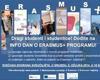 Erasmus+ natječaj za studentsku mobilnost 